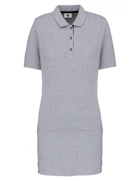 D-WK209-LADIES’ SHORT-SLEEVED LONGLINE POLO SHIRT