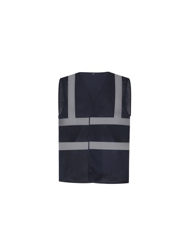YOK-HVW120-Hi-Vis Top Cool Recycled Open Mesh Waistcoat