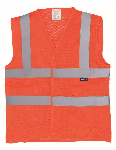 YOK-HVW120-Hi-Vis Top Cool Recycled Open Mesh Waistcoat