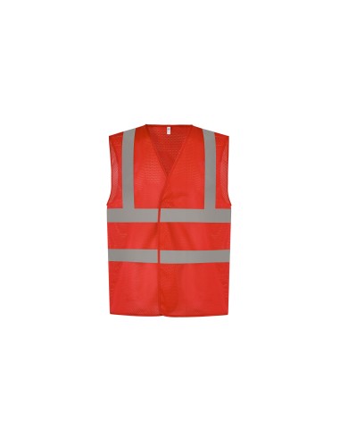 YOK-HVW120-Hi-Vis Top Cool Recycled Open Mesh Waistcoat