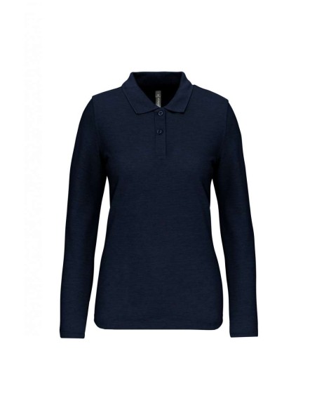 D-WK277-LADIES' LONG-SLEEVED POLO SHIRT