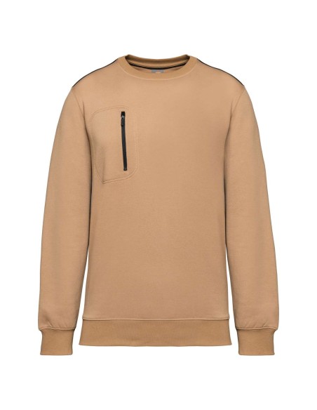 D-WK403-UNISEX DAYTODAY CONTRASTING POCKET SWEATSHIRT