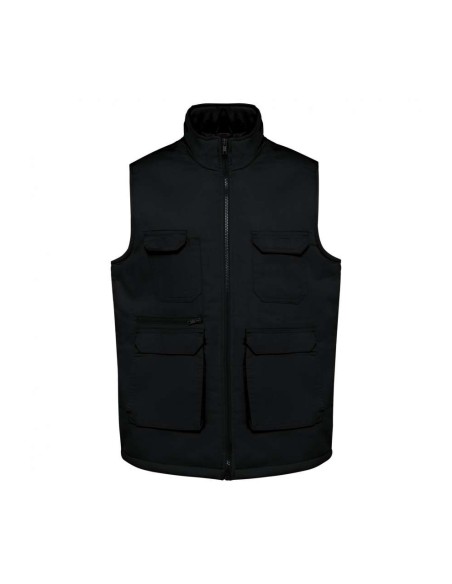 D-WK607-UNISEX PADDED MULTI-POCKET POLYCOTTON VEST