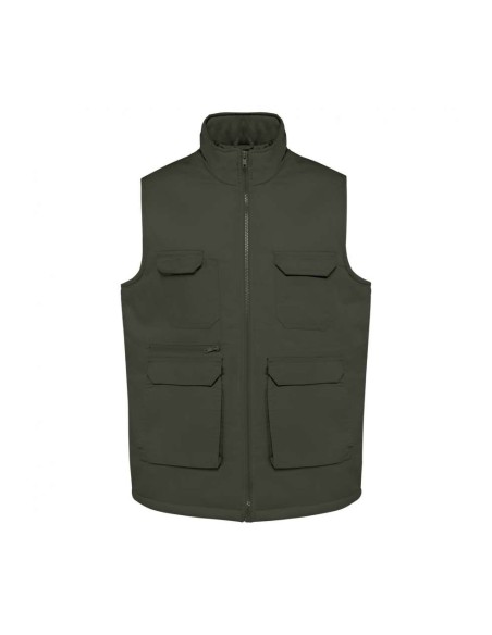 D-WK607-UNISEX PADDED MULTI-POCKET POLYCOTTON VEST