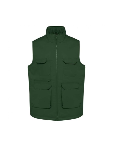 D-WK607-UNISEX PADDED MULTI-POCKET POLYCOTTON VEST