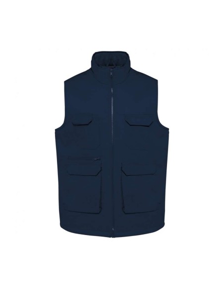 D-WK607-UNISEX PADDED MULTI-POCKET POLYCOTTON VEST