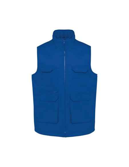 D-WK607-UNISEX PADDED MULTI-POCKET POLYCOTTON VEST