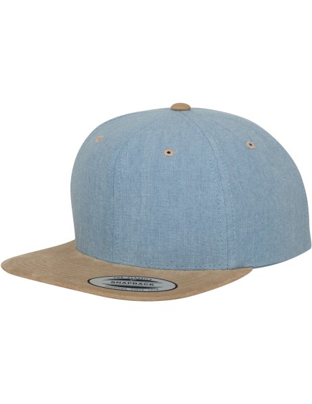 F-6089CH-Chambray-Suede Snapback