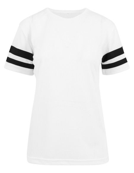 B-BY033-Ladies Mesh Stripe Tee