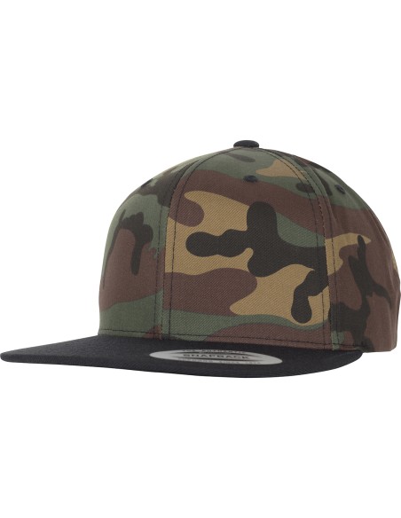 F-6089TC-Classic Snapback 2-Tone Camo Cap