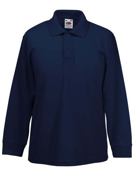 F-63-201-0-Kids Long Sleeve 65/35 Polo