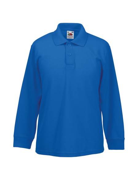F-63-201-0-Kids Long Sleeve 65/35 Polo