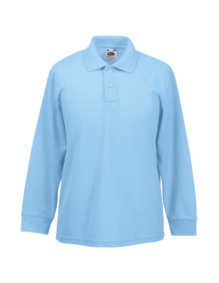 F-63-201-0-Kids Long Sleeve 65/35 Polo