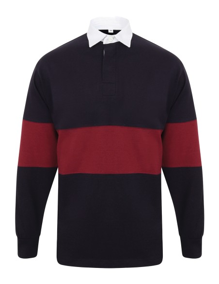 F-FR07M-Maillot de rugby à bandes contrastées