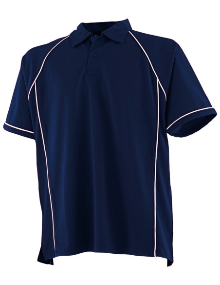 F-LV370-Mens Piped Performance Polo