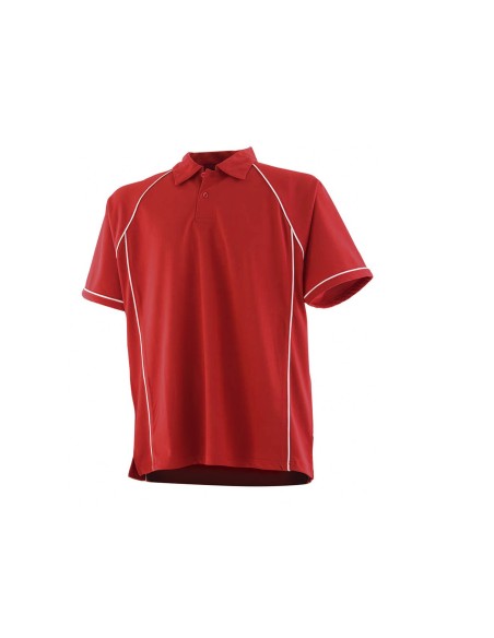 F-LV370-Mens Piped Performance Polo