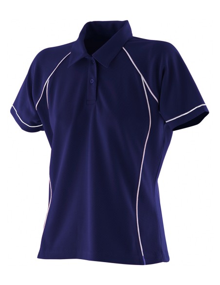 F-LV371-Ladies Piped Performance Polo