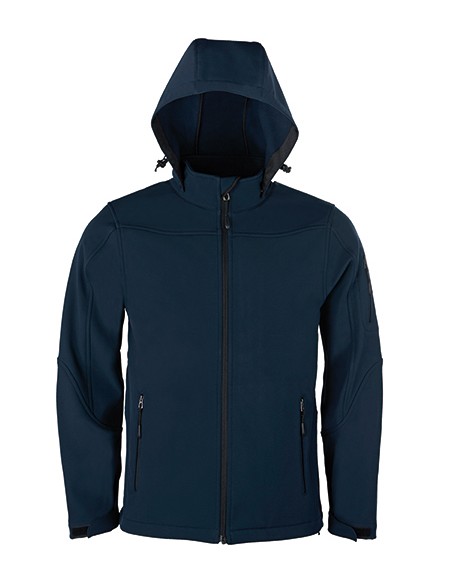 H-1101-Mens Hooded Soft-Shell Jacket