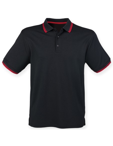 H-H482-Mens Coolplus® Short Sleeved Tipped Polo Shirt
