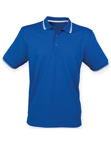 H-H482-Mens Coolplus® Short Sleeved Tipped Polo Shirt