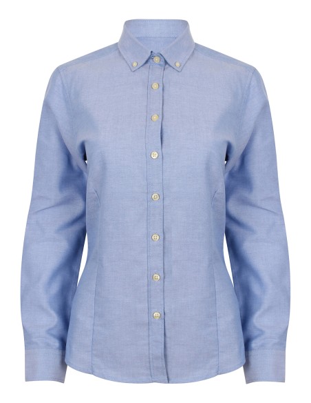 H-H513-Chemise Oxford moderne à manches longues femme