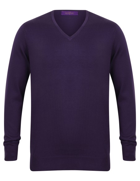 H-H720-Mens Lightweight V-Neck Jumper