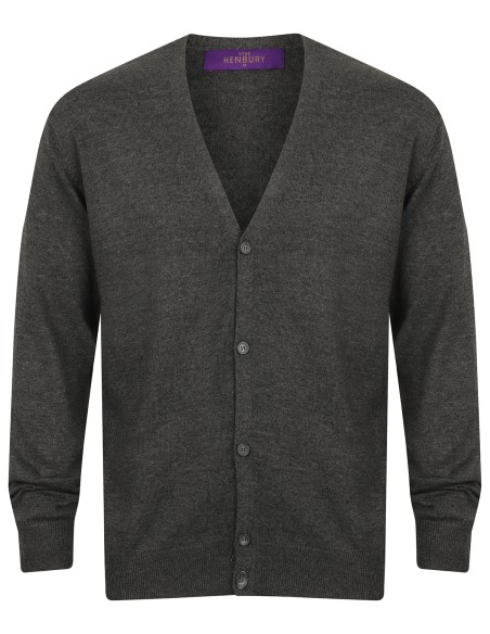 H-H722-Mens Lightweight V-Neck Cardigan
