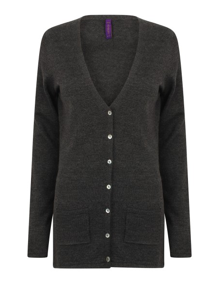 H-H723-Ladies Lightweight V-Neck Cardigan