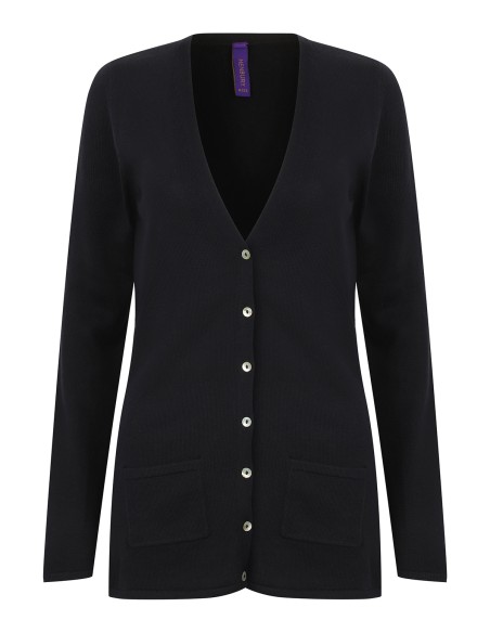 H-H723-Ladies Lightweight V-Neck Cardigan