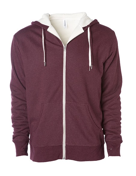 I-EXP90SHZ-Unisex Sherpa Lined Zip Hooded Jacket