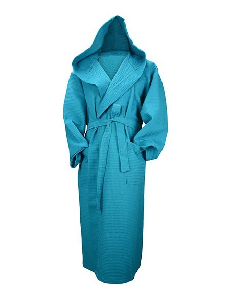 A-AR028-Robezz® Waffle Bathrobe With Hood