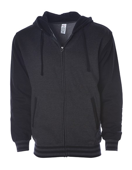 I-IND45UVZ-Unisex Heavyweight Varsity Zip Hood
