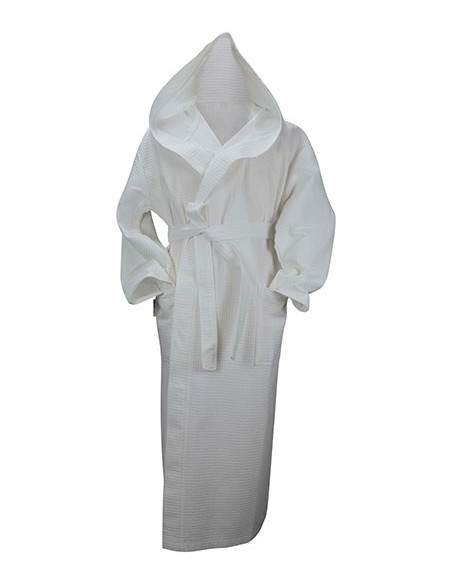 A-AR028-Robezz® Waffle Bathrobe With Hood