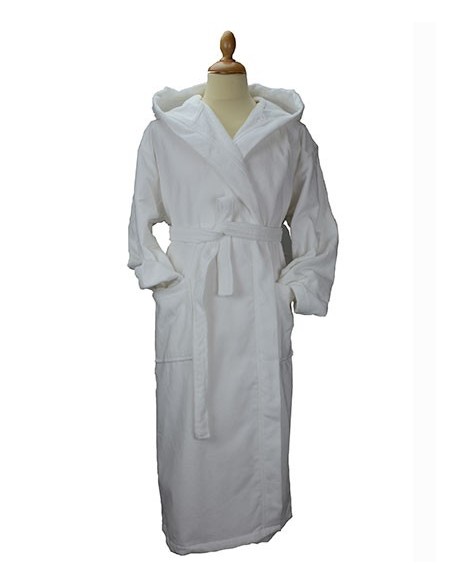 A-AR029-DeLuxe Velour Bathrobe with hood