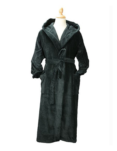 A-AR029-DeLuxe Velour Bathrobe with hood
