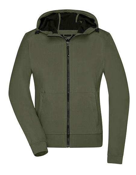 J-JN1145-Ladies Hooded Softshell Jacket