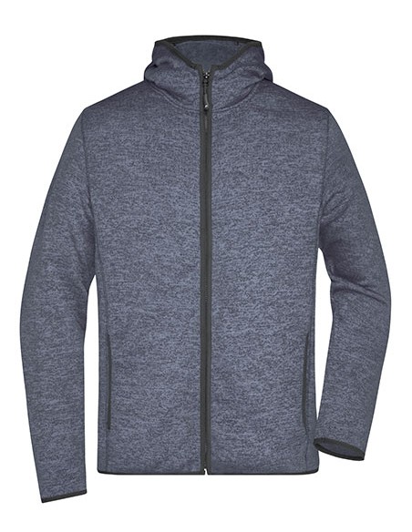 J-JN589-Mens Knitted Fleece Hoody