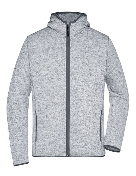 J-JN589-Mens Knitted Fleece Hoody