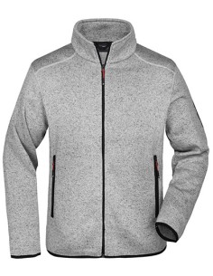 J-JN762-Mens Knitted Fleece Jacket