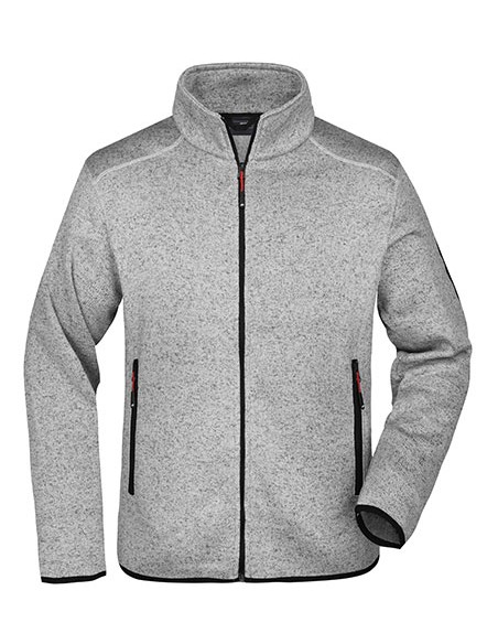 J-JN762-Mens Knitted Fleece Jacket