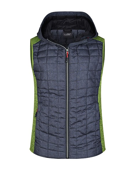 J-JN767-Ladies Knitted Hybrid Vest