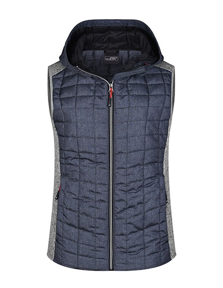 J-JN767-Ladies Knitted Hybrid Vest