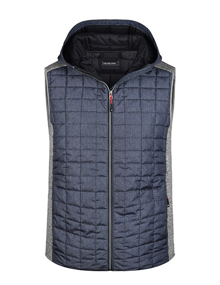 J-JN768-Mens Knitted Hybrid Vest
