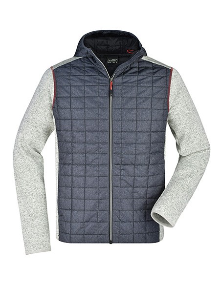 J-JN772-Mens Knitted Hybrid Jacket