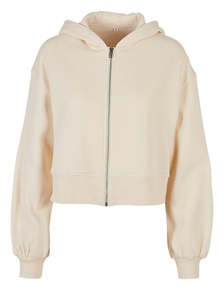 B-BY237-Ladies Short Oversized Zip Jacket