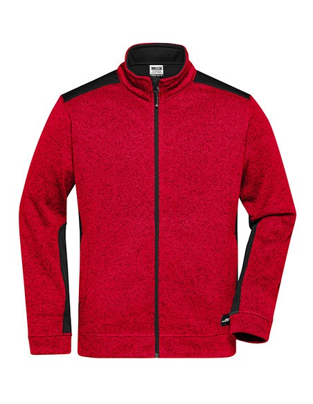 J-JN862-Mens Knitted Workwear Fleece Jacket -STRONG-