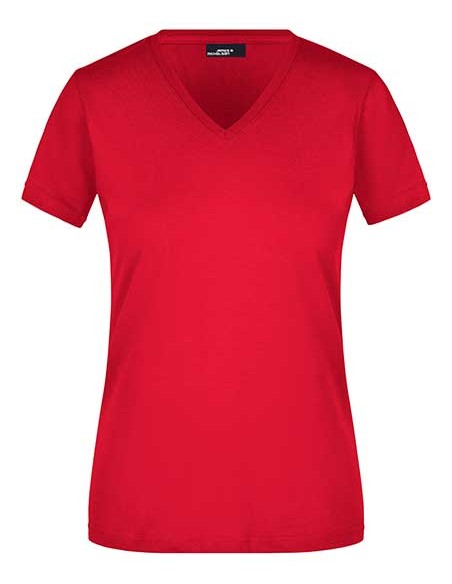 J-JN972-Ladies Slim Fit V-T