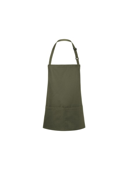 K-BLS6-Short Bib Apron Basic With Buckle And Pocket