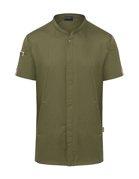 K-JM36-Short Sleeve Chef Jacket Green-Generation