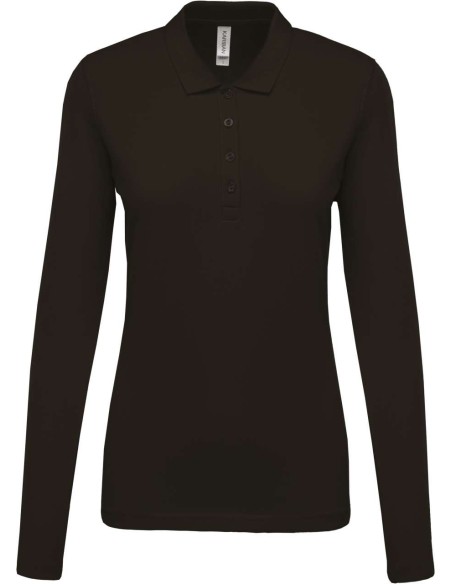 K-KA257-LADIES’ LONG-SLEEVED PIQUÉ POLO SHIRT